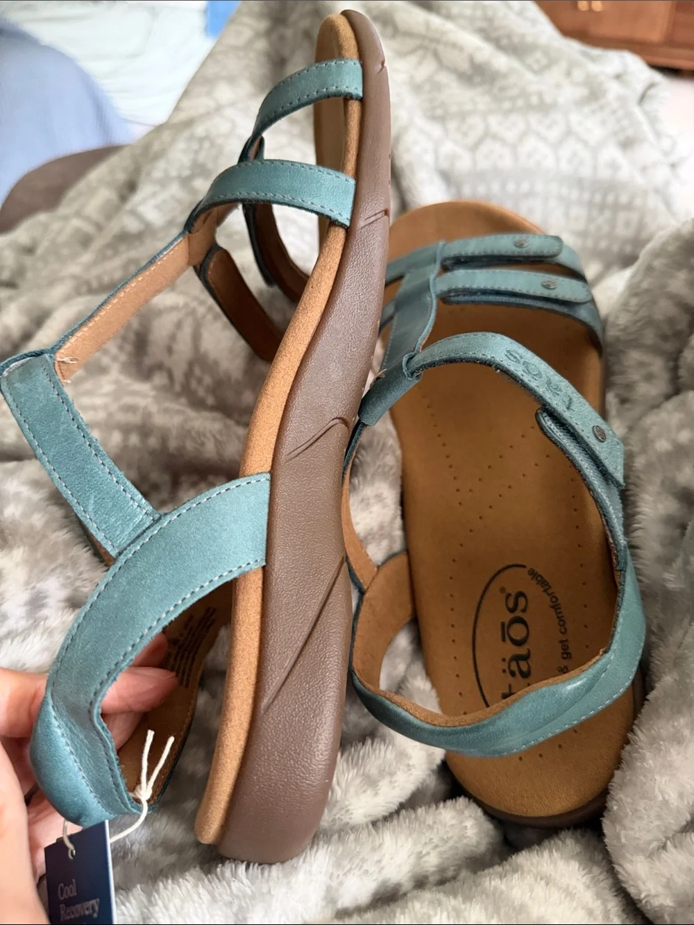 Taos Footwear Women's Teal Multi-Strap Comfort Sandals